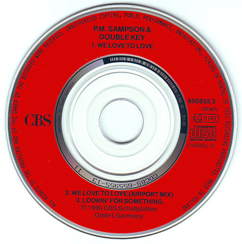 P.M. Sampson & Double Key : We Love To Love (CD, Mini, Maxi)