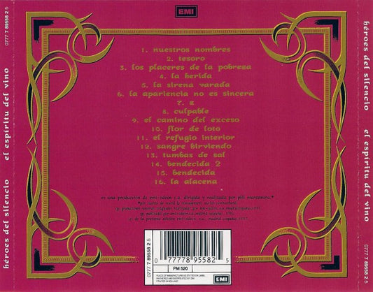 Héroes Del Silencio : El Espíritu Del Vino (CD, Album)