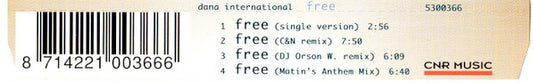 Dana International : Free (CD, Maxi)