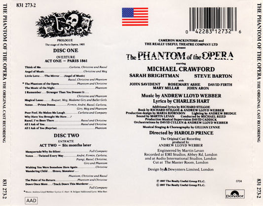 The Original Cast* : The Phantom Of The Opera (2xCD, Album)