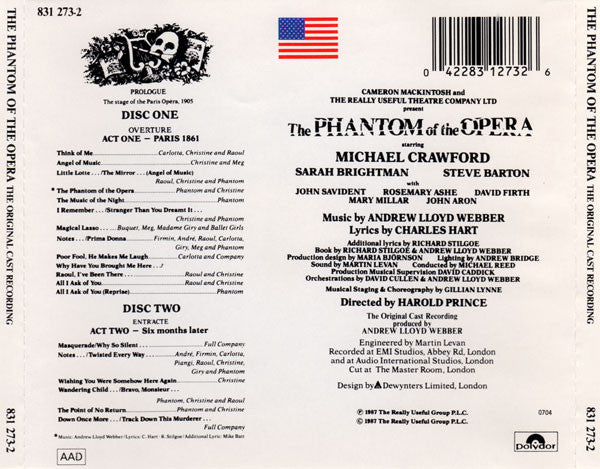 The Original Cast* : The Phantom Of The Opera (2xCD, Album)