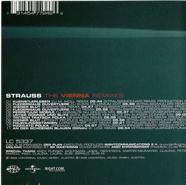 Johann Strauss Jr. : The Vienna Remixes (CD, Album, Comp)