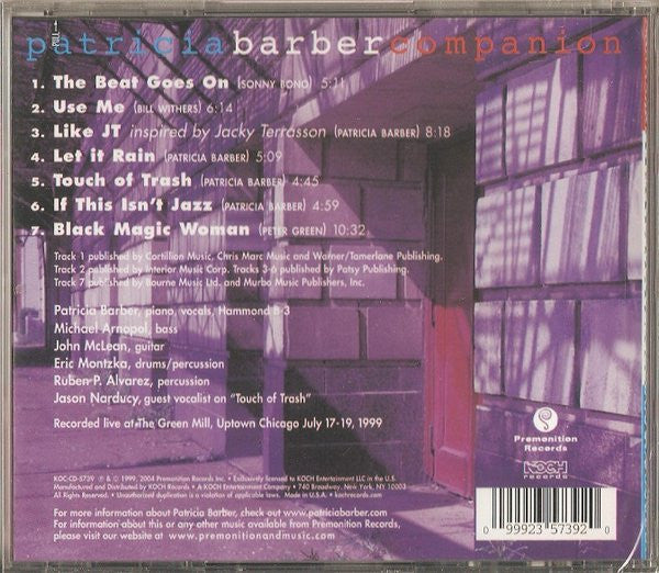Patricia Barber : Companion (CD, Album, RE)