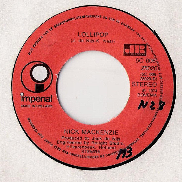 Nick MacKenzie : In Old Mexico / Lollipop (7")