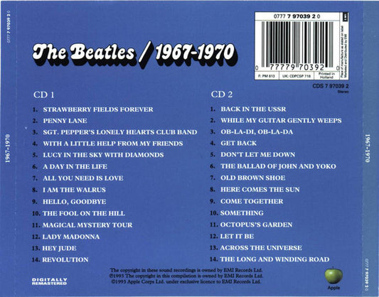 The Beatles : 1967-1970 (2xCD, Comp, RE, RM)