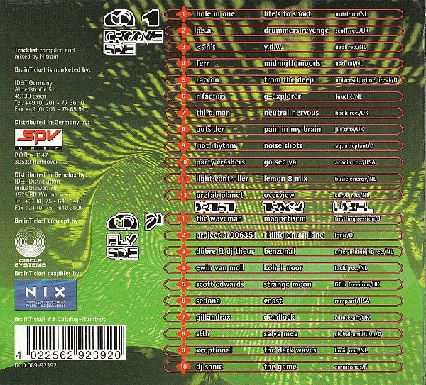 Various : Brain Ticket 3 - Speed Of Sound (2xCD, Comp, Mixed)