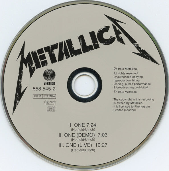 Metallica : One (CD, Single)