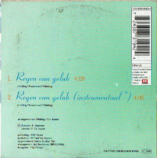 Dana Winner : Regen Van Geluk (CD, Single)