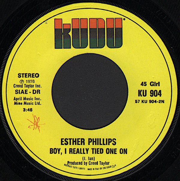 Esther Phillips : Magic's In The Air / Boy, I Really Tied One On (7", Single)