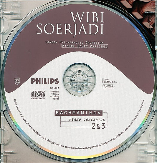 Wibi Soerjadi, Sergei Vasilyevich Rachmaninoff, London Philharmonic Orchestra, Miguel Angel Gomez-Martinez : Piano Concertos 2 & 3 (CD, Album)