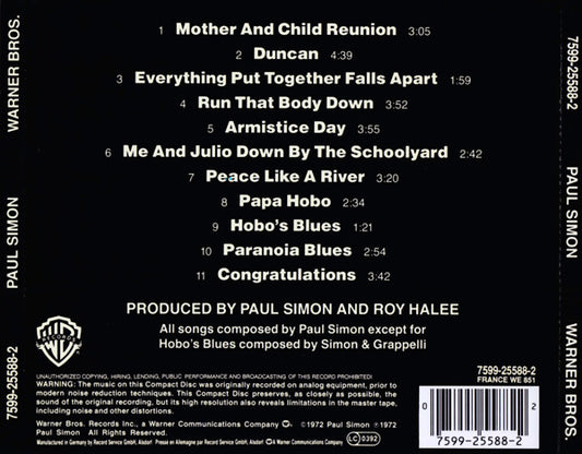 Paul Simon : Paul Simon (CD, Album, RE)