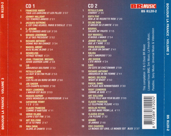 Various : Bonjour La France Vol. 3 (2xCD, Comp)