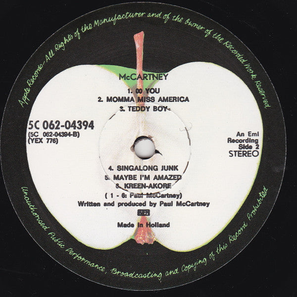 Paul McCartney : McCartney (LP, Album, RE, Gat)