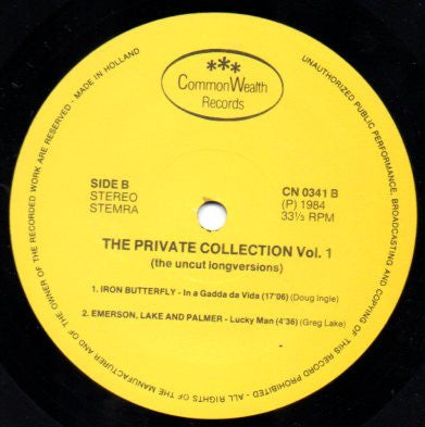 Various : The Private Collection Vol. 1 - The Uncut Long Versions (2xLP, Comp)