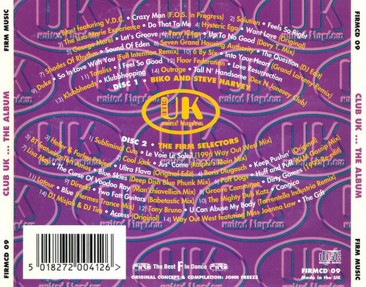 Biko, Steve Harvey (3) & Firm Selectors : Club UK - The Album (2xCD, Comp, Mixed)