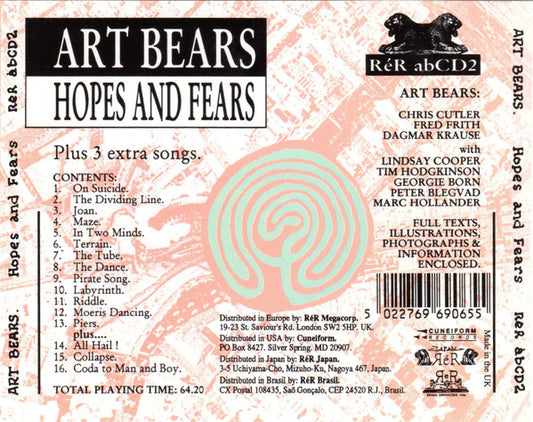 Art Bears : Hopes And Fears (CD, Album, RE, RM)