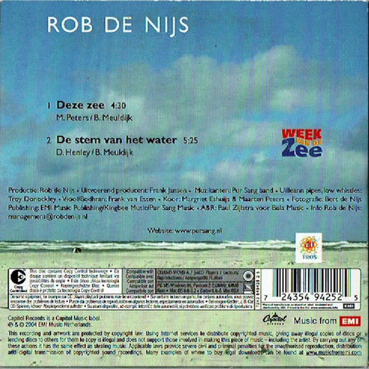Rob de Nijs : Deze Zee (CD, Single, Copy Prot.)