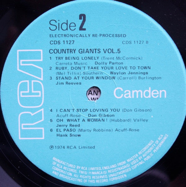 Various : Country Giants Vol. 5 (LP, Comp)