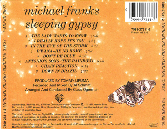 Michael Franks : Sleeping Gypsy (CD, Album)