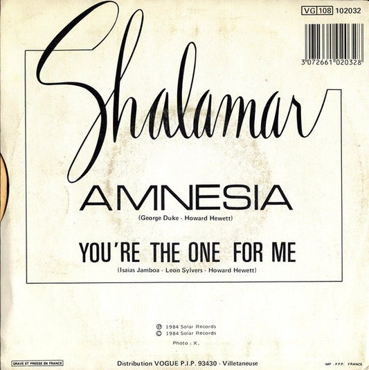 Shalamar : Amnesia (7")