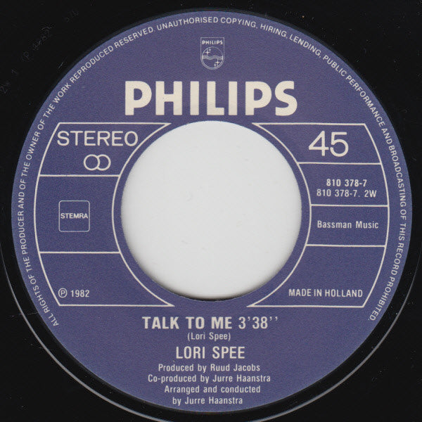 Lori Spee : Time To Go (7")