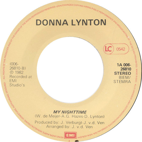 Donna Lynton : I Wasn't Born Yesterday (7")