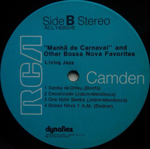 Living Jazz : "Manhã De Carnaval" And Other Bossa Nova Favorites (LP)