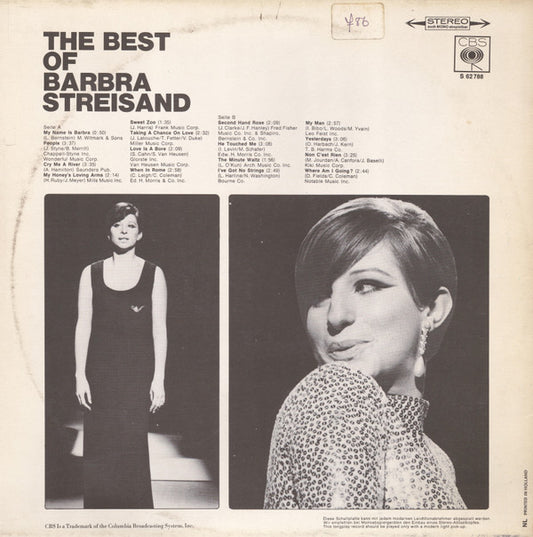 Barbra Streisand : The Best Of Barbra Streisand (LP, Comp, RE)