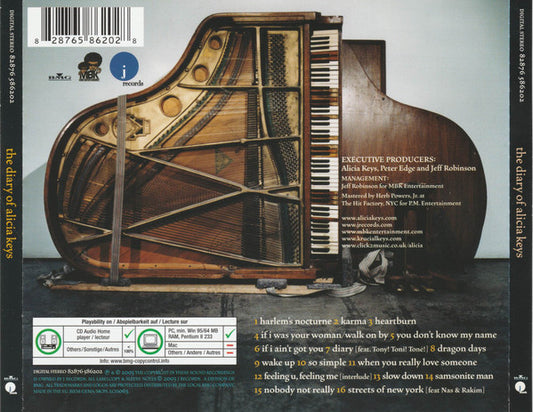 Alicia Keys : The Diary Of Alicia Keys (CD, Album, Copy Prot., RE)