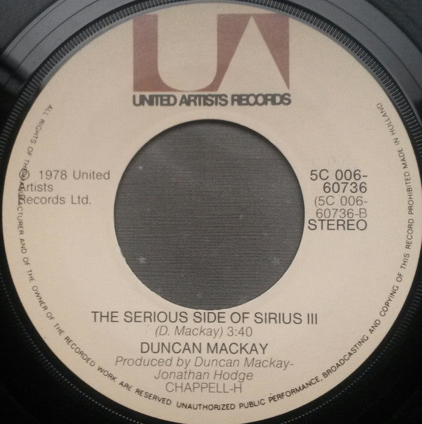 Duncan Mackay : Sirius III (7", Single)