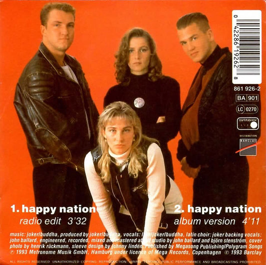 Ace Of Base : Happy Nation (CD, Single, Car)