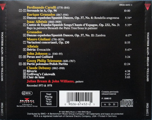 Julian Bream, John Williams (7) : Together Again (CD, Album)