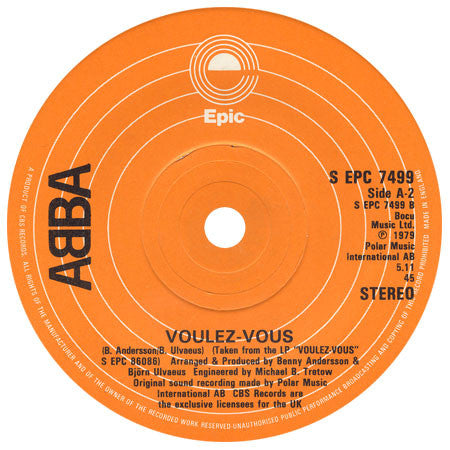 ABBA : Angeleyes / Voulez-Vous (7", Single, Pic)