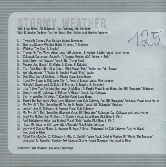 Lena Horne, Bill "Bojangles" Robinson, Cab Calloway And His Cotton Club Orchestra : Stormy Weather (CD, Album)