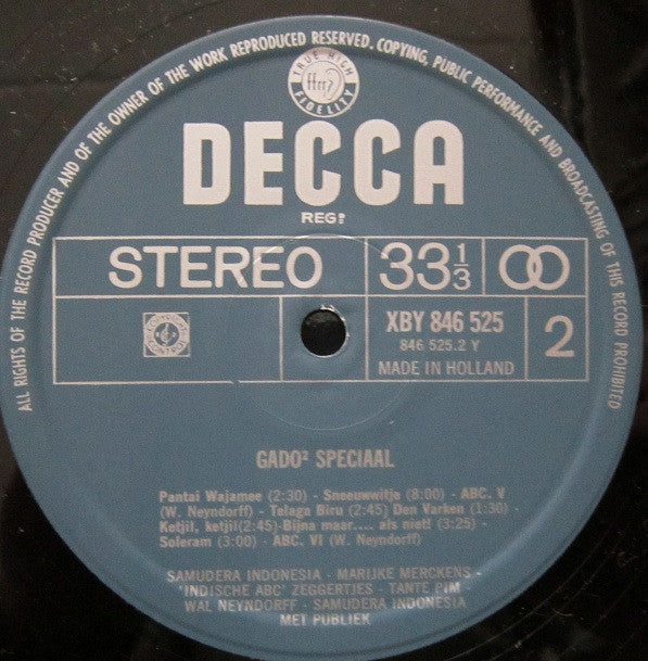 Various : Gado² Speciaal (LP)