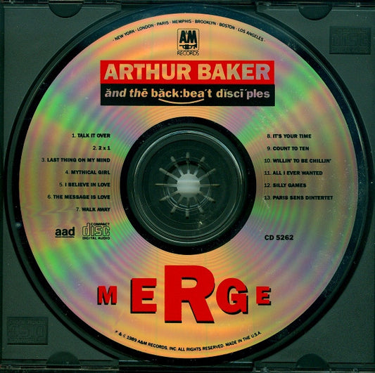 Arthur Baker And The Backbeat Disciples : Merge (CD, Album)