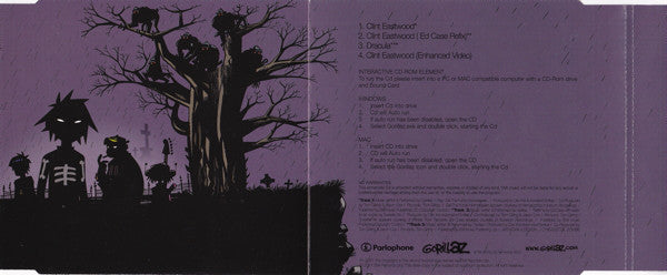 Gorillaz : Clint Eastwood (CD, Single, Enh, Ude)