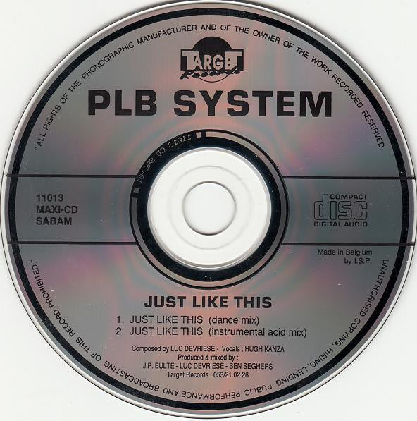 PLB System : Just Like This (CD, Maxi)