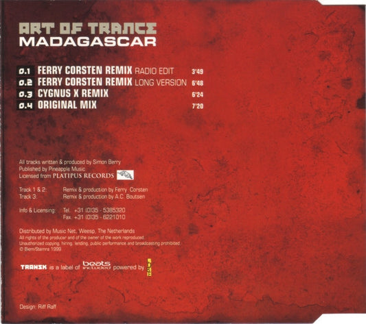 Art Of Trance : Madagascar (CD, Maxi)