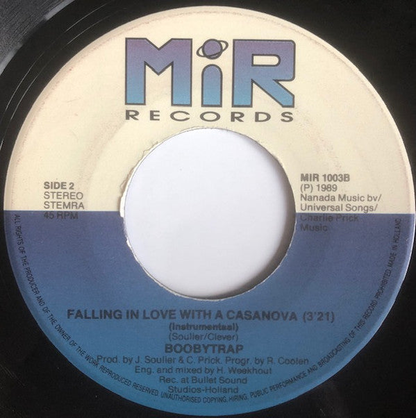 Boobytrap (3) : Falling In Love With A Casanova (7", Single)