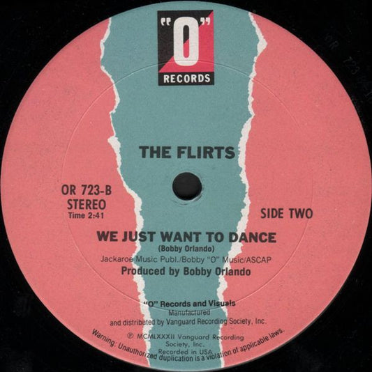 The Flirts : We Just Want To Dance (12")