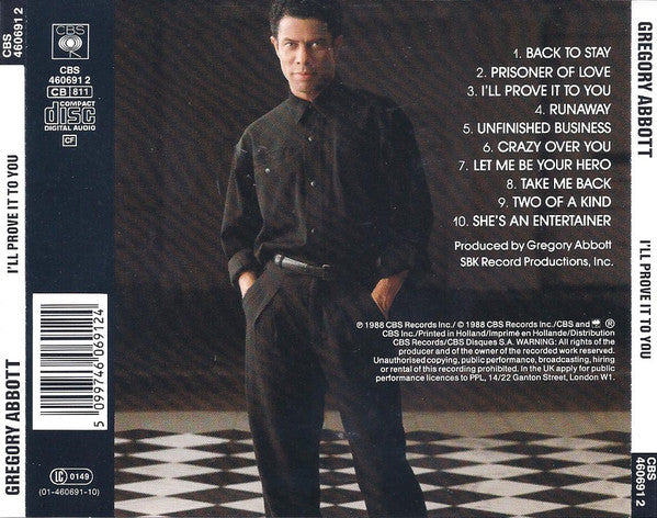Gregory Abbott : I'll Prove It To You (CD, Album)