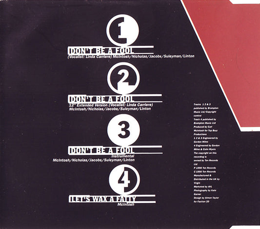 Loose Ends : Don't Be A Fool (CD, Single)