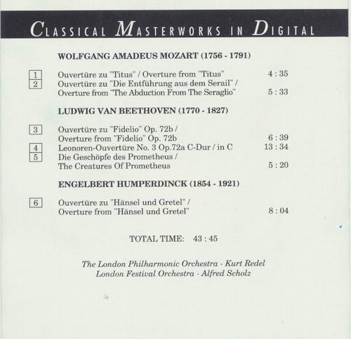 Wolfgang Amadeus Mozart - Ludwig van Beethoven - Engelbert Humperdinck (2) : Die Grossen Ouvertüren = The Great Overtures (CD, Album)