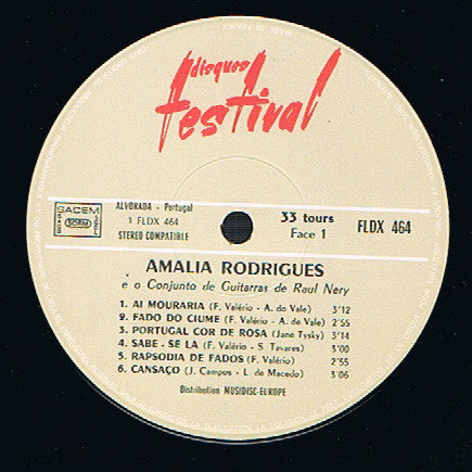 Amália Rodrigues : Chante Le Fado (LP, RE)