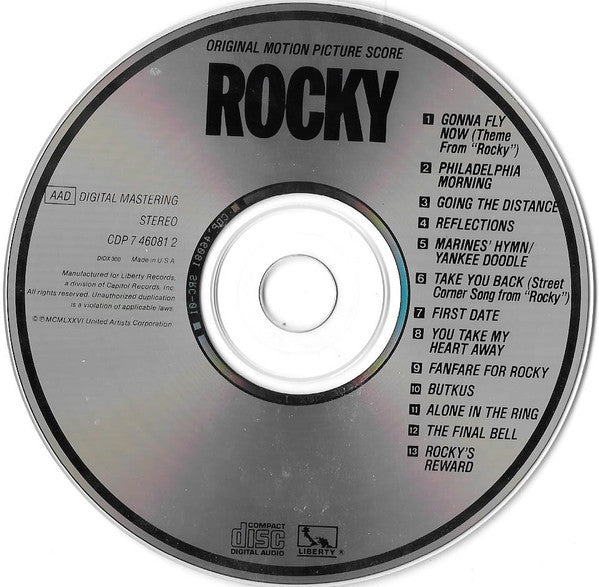 Bill Conti : Rocky (Original Motion Picture Score) (CD, Album, RE)