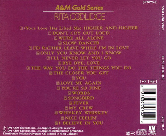 Rita Coolidge : A&M Gold Series (CD, Comp)