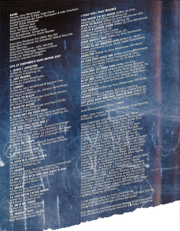 Amy Winehouse : I Told You I Was Trouble - Live In London (DVD-V, Multichannel, PAL)