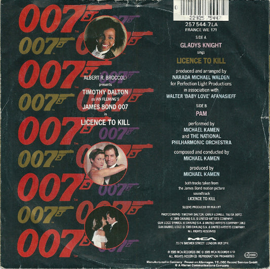 Gladys Knight : Licence To Kill (7", Single)