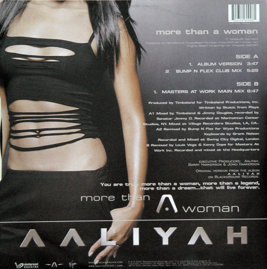 Aaliyah : More Than A Woman (12", Maxi)